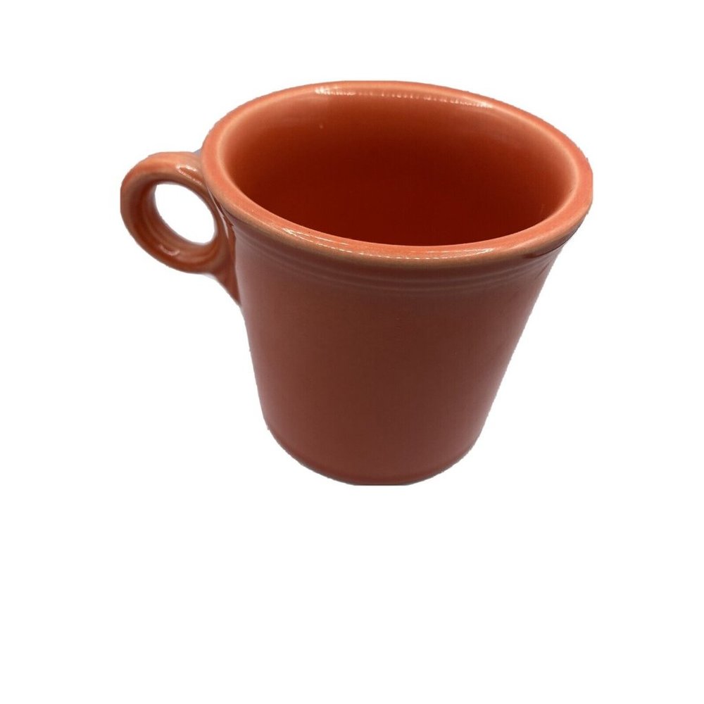 Fiesta Ware Tangerine Orange Coffee Mug Ring Handle Homer Laughlin HLC USA Cup